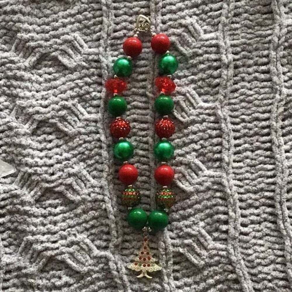 Christmas Tree Bubble Necklace
